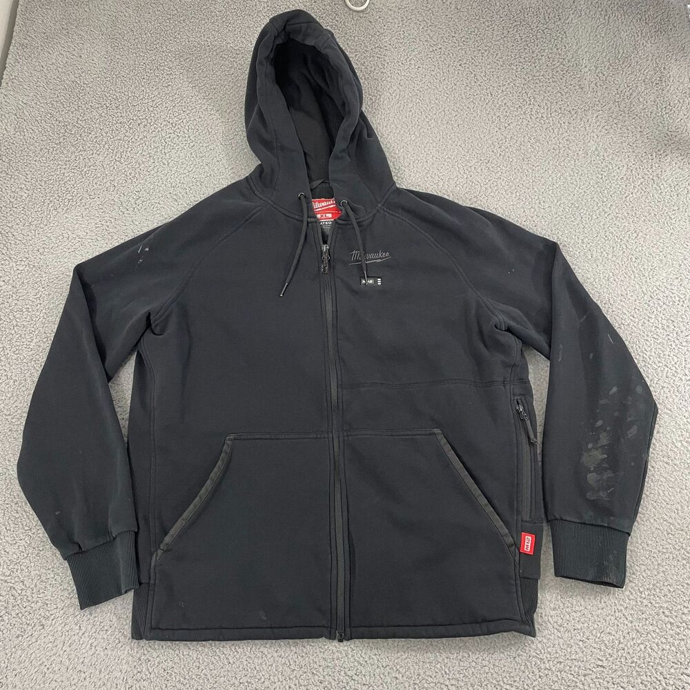Milwaukee M12 Heated Hoodie XL Black Workwear Construction Full Zip No Battery